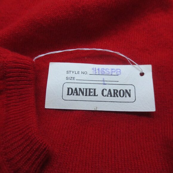 Vintage Daniel Caron Women's 100% Cashmere Sweater - Red - Large - New w/ Tags - Picture 5 of 5